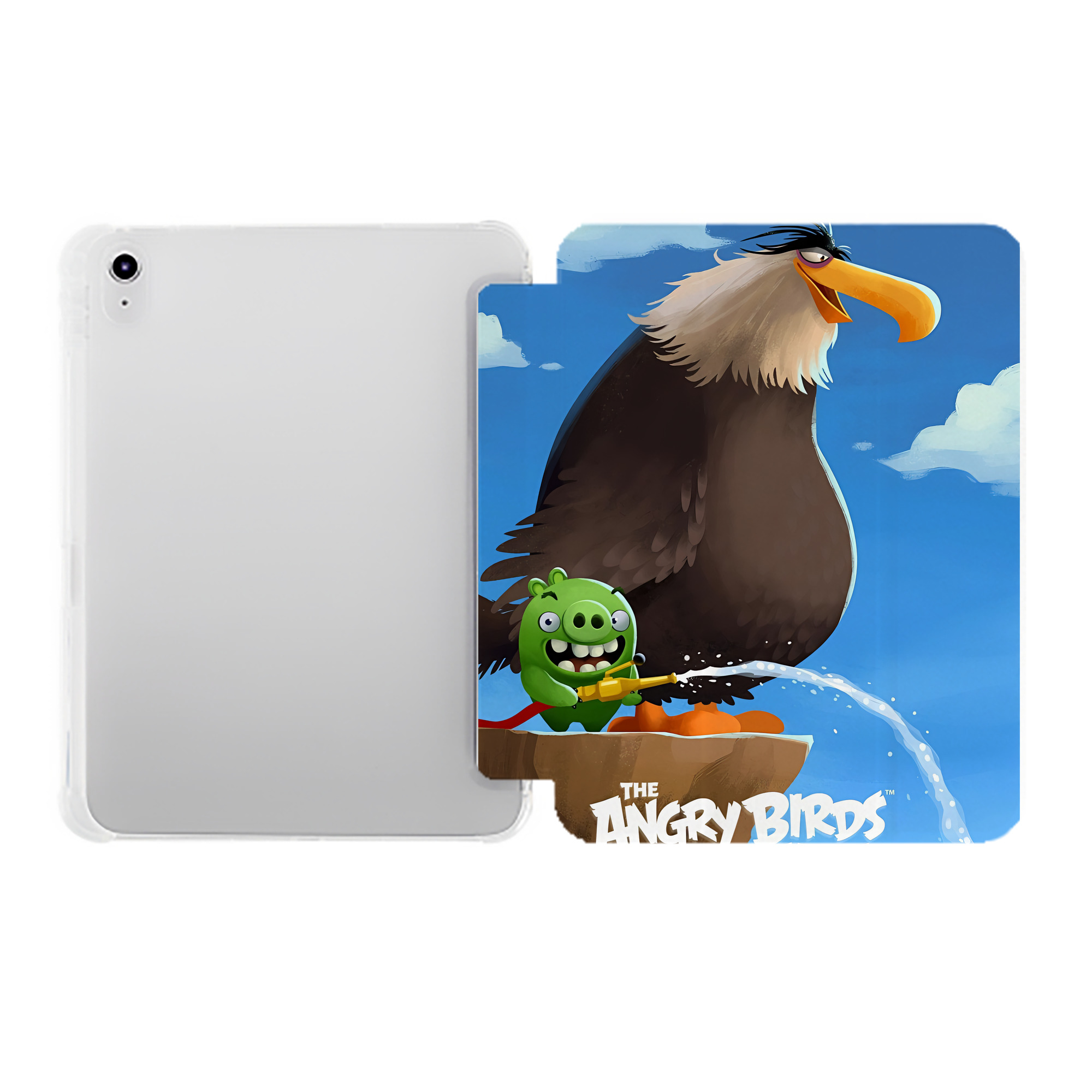 （画像用） Angry Birds アングリーバード IPad ケース ペン収納付き 三つ折りスタンド PUレザー×シリコン 対応機種9.5/10.5/10.9インチ